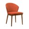 Armen Living Arcadia and Juno 48" Round Orange and Walnut Wood 5 Piece Dining Set SETARDI5JNWAOR48 - alternate 2